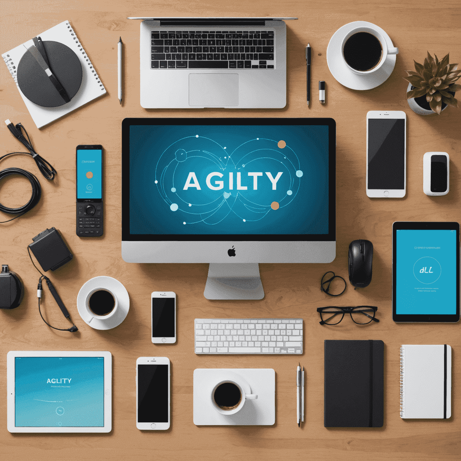 Agility Displays blog header image showcasing various digital tools and technologies